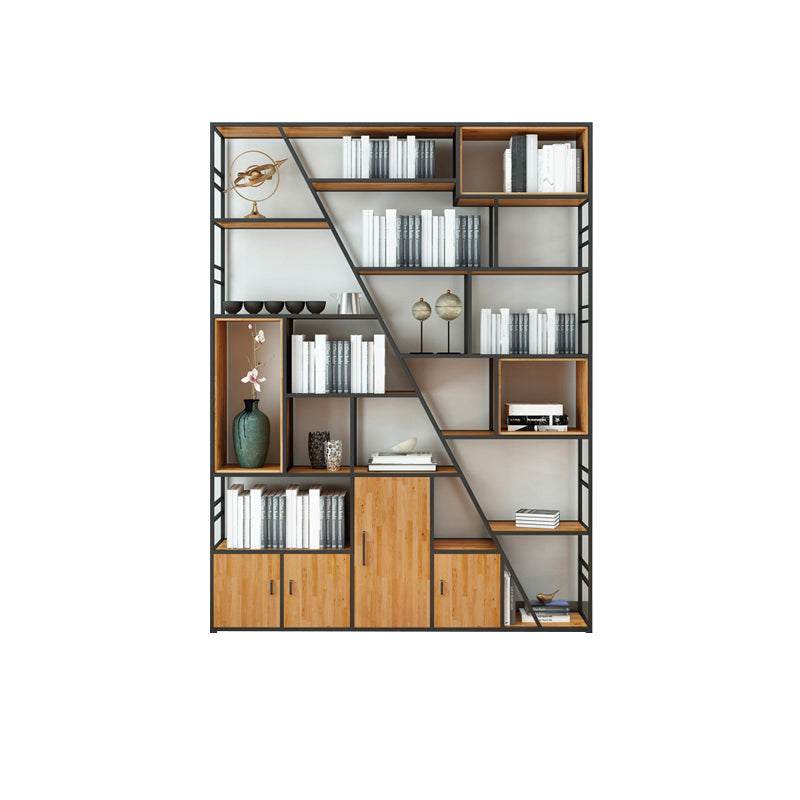 Open Back Bookshelf Industrial Style Bookcase for Home Office Clearhalo 'Bookcases' 'furn' 'furn_bookcases' 'Furniture' 'furniture_bookcases' 'kitchen' 'kitchen_bookcases' 'Living Room Furniture' 'Office Furniture' 4750307