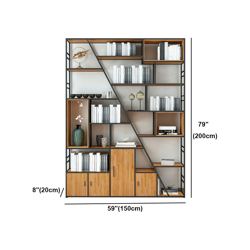 Open Back Bookshelf Industrial Style Bookcase for Home Office Clearhalo 'Bookcases' 'furn' 'furn_bookcases' 'Furniture' 'furniture_bookcases' 'kitchen' 'kitchen_bookcases' 'Living Room Furniture' 'Office Furniture' 4750311