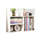 Contemporary Manufactured Wood Geometric Bookshelf Horizontal Open Bookshelf 23.6"L x 7.1"W x 18.9"H White Clearhalo 'Bookcases' 'furn' 'furn_bookcases' 'Furniture' 'furniture_bookcases' 'kitchen' 'kitchen_bookcases' 'Living Room Furniture' 'Office Furniture' 4750337