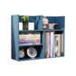 Contemporary Manufactured Wood Geometric Bookshelf Horizontal Open Bookshelf 23.6"L x 7.1"W x 18.9"H Blue Clearhalo 'Bookcases' 'furn' 'furn_bookcases' 'Furniture' 'furniture_bookcases' 'kitchen' 'kitchen_bookcases' 'Living Room Furniture' 'Office Furniture' 4750344