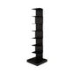 Contemporary Style Bookcase Invisible Bookshelf for Office Home Study Room 13.8"L x 13.8"W x 48.8"H Black Clearhalo 'Bookcases' 'furn' 'furn_bookcases' 'Furniture' 'furniture_bookcases' 'kitchen' 'kitchen_bookcases' 'Living Room Furniture' 'Office Furniture' 4750364