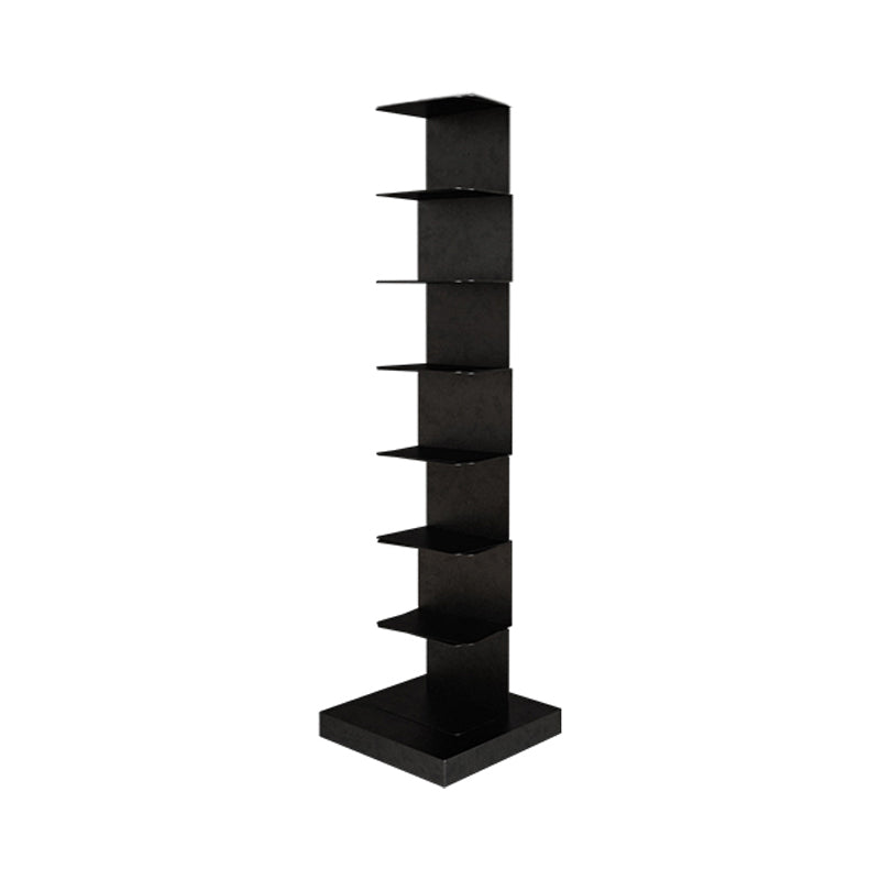Contemporary Style Bookcase Invisible Bookshelf for Office Home Study Room 13.8"L x 13.8"W x 48.8"H Black Clearhalo 'Bookcases' 'furn' 'furn_bookcases' 'Furniture' 'furniture_bookcases' 'kitchen' 'kitchen_bookcases' 'Living Room Furniture' 'Office Furniture' 4750364