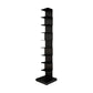 Contemporary Style Bookcase Invisible Bookshelf for Office Home Study Room 13.8"L x 13.8"W x 63"H Black Clearhalo 'Bookcases' 'furn' 'furn_bookcases' 'Furniture' 'furniture_bookcases' 'kitchen' 'kitchen_bookcases' 'Living Room Furniture' 'Office Furniture' 4750368
