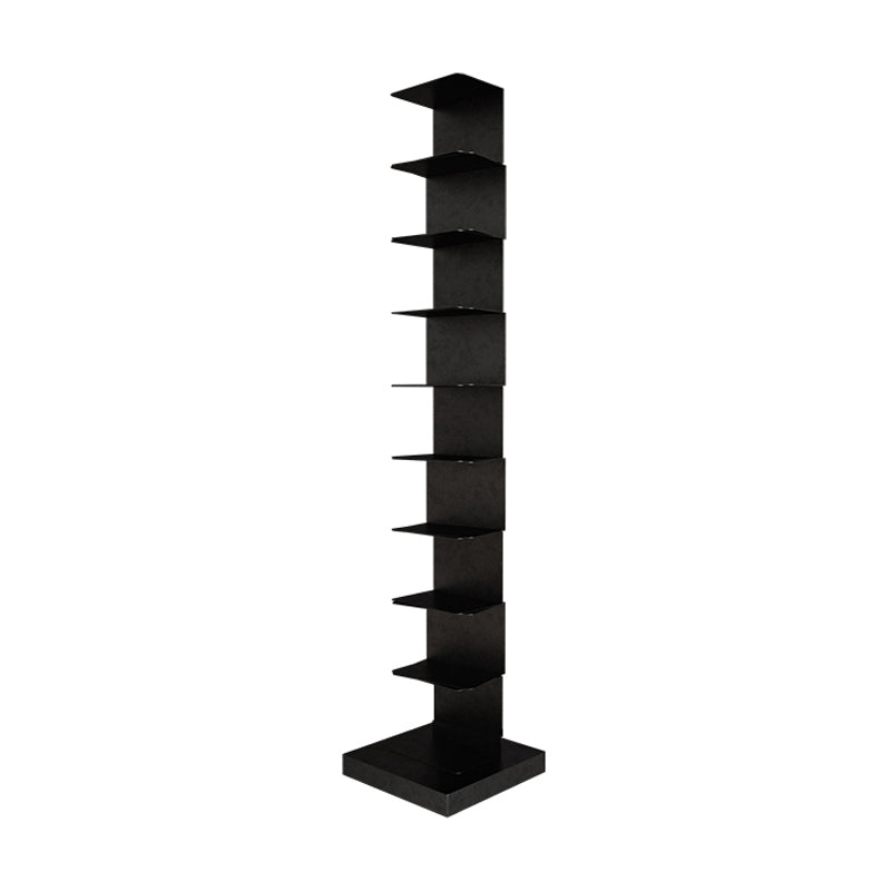 Contemporary Style Bookcase Invisible Bookshelf for Office Home Study Room 13.8"L x 13.8"W x 63"H Black Clearhalo 'Bookcases' 'furn' 'furn_bookcases' 'Furniture' 'furniture_bookcases' 'kitchen' 'kitchen_bookcases' 'Living Room Furniture' 'Office Furniture' 4750368