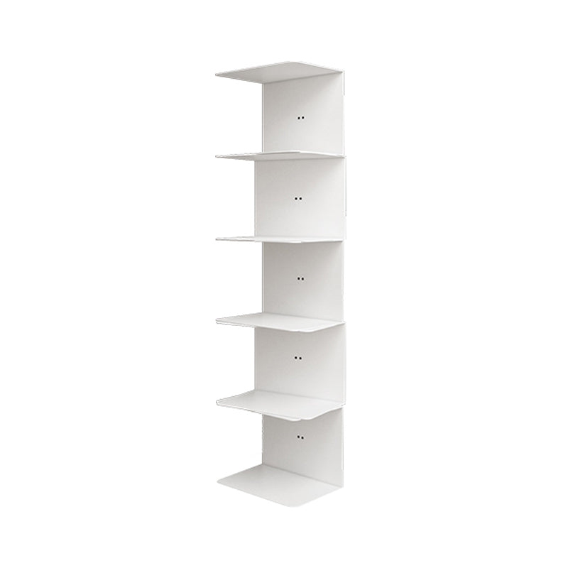 Contemporary Style Bookcase Invisible Bookshelf for Office Home Study Room 9.1"L x 5.9"W x 33.5"H White Clearhalo 'Bookcases' 'furn' 'furn_bookcases' 'Furniture' 'furniture_bookcases' 'kitchen' 'kitchen_bookcases' 'Living Room Furniture' 'Office Furniture' 4750376