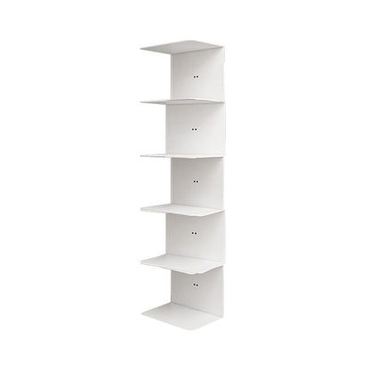 Contemporary Style Bookcase Invisible Bookshelf for Office Home Study Room 9.1"L x 5.9"W x 33.5"H White Clearhalo 'Bookcases' 'furn' 'furn_bookcases' 'Furniture' 'furniture_bookcases' 'kitchen' 'kitchen_bookcases' 'Living Room Furniture' 'Office Furniture' 4750376