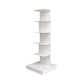 Contemporary Style Bookcase Invisible Bookshelf for Office Home Study Room 13.8"L x 13.8"W x 35.4"H White Clearhalo 'Bookcases' 'furn' 'furn_bookcases' 'Furniture' 'furniture_bookcases' 'kitchen' 'kitchen_bookcases' 'Living Room Furniture' 'Office Furniture' 4750377