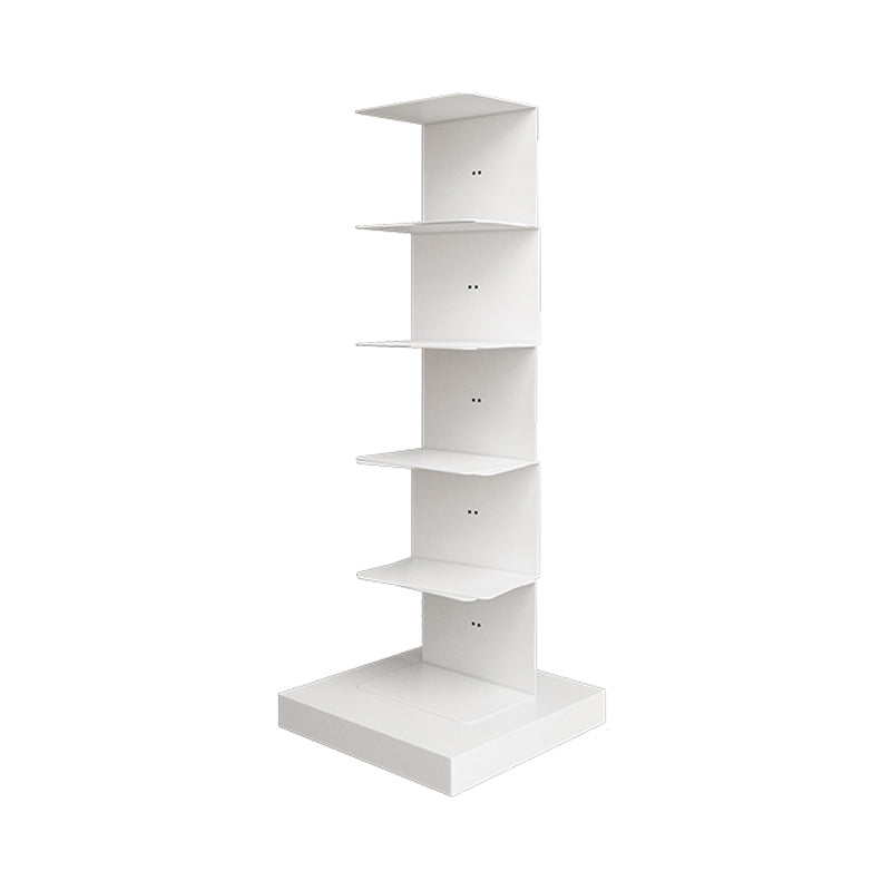 Contemporary Style Bookcase Invisible Bookshelf for Office Home Study Room 13.8"L x 13.8"W x 35.4"H White Clearhalo 'Bookcases' 'furn' 'furn_bookcases' 'Furniture' 'furniture_bookcases' 'kitchen' 'kitchen_bookcases' 'Living Room Furniture' 'Office Furniture' 4750377