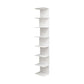 Contemporary Style Bookcase Invisible Bookshelf for Office Home Study Room 9.1"L x 5.9"W x 46.9"H White Clearhalo 'Bookcases' 'furn' 'furn_bookcases' 'Furniture' 'furniture_bookcases' 'kitchen' 'kitchen_bookcases' 'Living Room Furniture' 'Office Furniture' 4750378