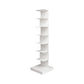 Contemporary Style Bookcase Invisible Bookshelf for Office Home Study Room 13.8"L x 13.8"W x 48.8"H White Clearhalo 'Bookcases' 'furn' 'furn_bookcases' 'Furniture' 'furniture_bookcases' 'kitchen' 'kitchen_bookcases' 'Living Room Furniture' 'Office Furniture' 4750379