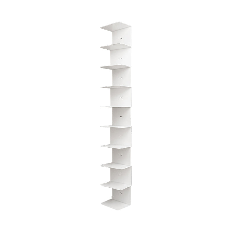 Contemporary Style Bookcase Invisible Bookshelf for Office Home Study Room 9.1"L x 5.9"W x 61"H White Clearhalo 'Bookcases' 'furn' 'furn_bookcases' 'Furniture' 'furniture_bookcases' 'kitchen' 'kitchen_bookcases' 'Living Room Furniture' 'Office Furniture' 4750380