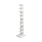 Contemporary Style Bookcase Invisible Bookshelf for Office Home Study Room 13.8"L x 13.8"W x 63"H White Clearhalo 'Bookcases' 'furn' 'furn_bookcases' 'Furniture' 'furniture_bookcases' 'kitchen' 'kitchen_bookcases' 'Living Room Furniture' 'Office Furniture' 4750381