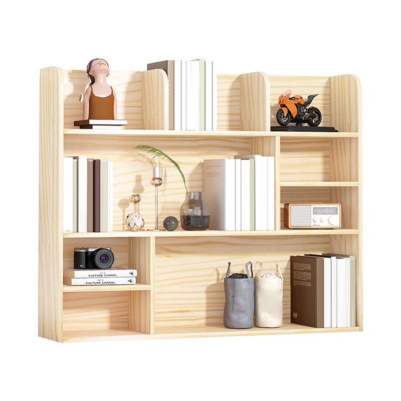 Natural Pine Wood Standard Bookshelf Modern Closed Back Bookshelf Clearhalo 'Bookcases' 'furn' 'furn_bookcases' 'Furniture' 'furniture_bookcases' 'kitchen' 'kitchen_bookcases' 'Living Room Furniture' 'Office Furniture' 4750390