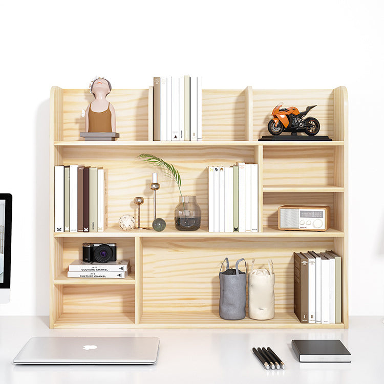 Natural Pine Wood Standard Bookshelf Modern Closed Back Bookshelf Clearhalo 'Bookcases' 'furn' 'furn_bookcases' 'Furniture' 'furniture_bookcases' 'kitchen' 'kitchen_bookcases' 'Living Room Furniture' 'Office Furniture' 4750391