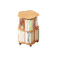 Scandinavian Style Bookshelf with Casters Bookcase for Home Office Study Room Natural 18.9"L x 18.9"W x 27"H Clearhalo 'Bookcases' 'Furniture' 'furniture_bookcases' 'kitchen' 'kitchen_bookcases' 'Living Room Furniture' 'Office Furniture' 4750425