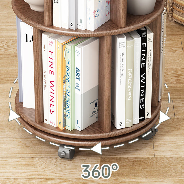 Scandinavian Style Bookshelf with Casters Bookcase for Home Office Study Room Clearhalo 'Bookcases' 'Furniture' 'furniture_bookcases' 'kitchen' 'kitchen_bookcases' 'Living Room Furniture' 'Office Furniture' 4750427
