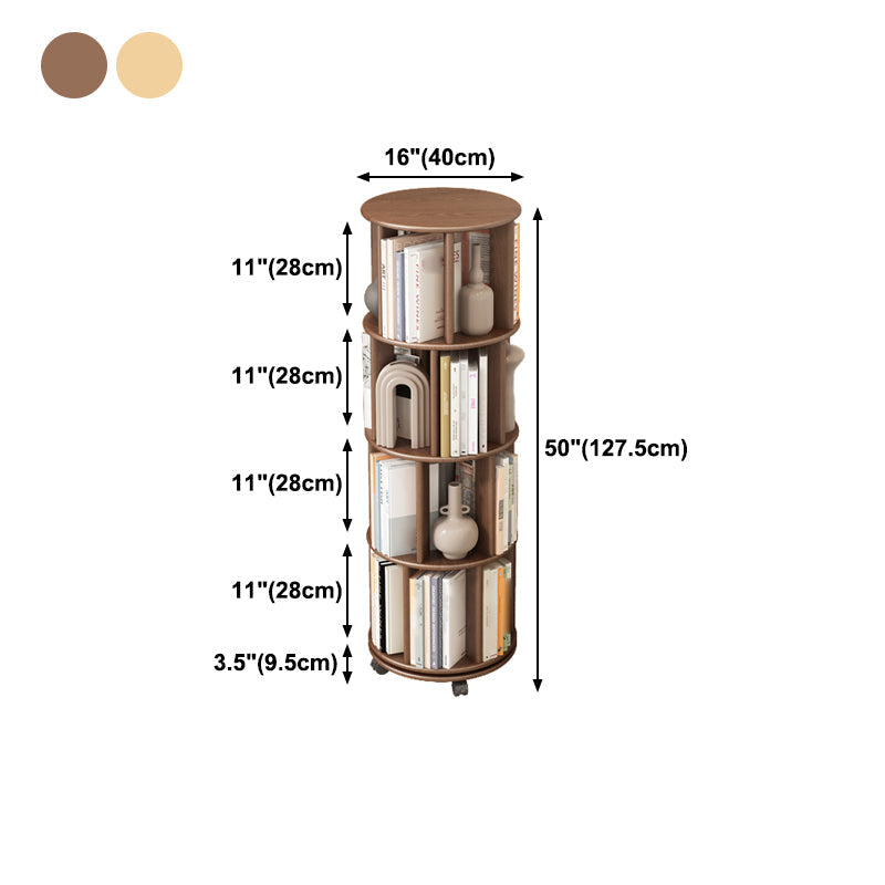 Scandinavian Style Bookshelf with Casters Bookcase for Home Office Study Room Clearhalo 'Bookcases' 'Furniture' 'furniture_bookcases' 'kitchen' 'kitchen_bookcases' 'Living Room Furniture' 'Office Furniture' 4750457