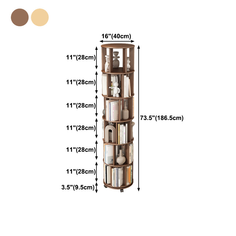 Scandinavian Style Bookshelf with Casters Bookcase for Home Office Study Room Clearhalo 'Bookcases' 'Furniture' 'furniture_bookcases' 'kitchen' 'kitchen_bookcases' 'Living Room Furniture' 'Office Furniture' 4750459