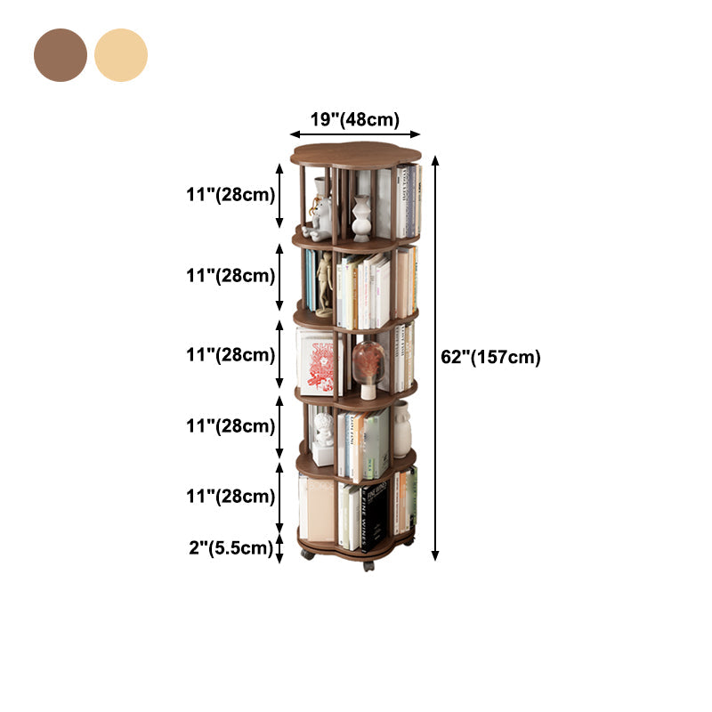 Scandinavian Style Bookshelf with Casters Bookcase for Home Office Study Room Clearhalo 'Bookcases' 'Furniture' 'furniture_bookcases' 'kitchen' 'kitchen_bookcases' 'Living Room Furniture' 'Office Furniture' 4750463