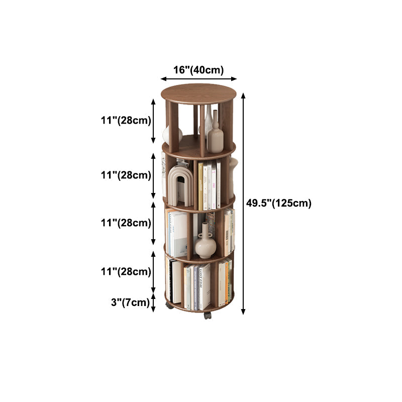 Scandinavian Style Bookshelf with Casters Bookcase for Home Office Study Room Clearhalo 'Bookcases' 'Furniture' 'furniture_bookcases' 'kitchen' 'kitchen_bookcases' 'Living Room Furniture' 'Office Furniture' 4750466