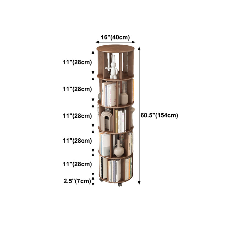 Scandinavian Style Bookshelf with Casters Bookcase for Home Office Study Room Clearhalo 'Bookcases' 'Furniture' 'furniture_bookcases' 'kitchen' 'kitchen_bookcases' 'Living Room Furniture' 'Office Furniture' 4750467