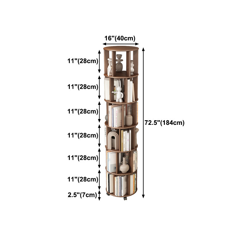 Scandinavian Style Bookshelf with Casters Bookcase for Home Office Study Room Clearhalo 'Bookcases' 'Furniture' 'furniture_bookcases' 'kitchen' 'kitchen_bookcases' 'Living Room Furniture' 'Office Furniture' 4750468