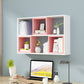 Manufactured Wood Wall Mounted Bookshelf Modern Bookshelf for Home 39.4"L x 7.9"W x 25.6"H White-Pink Clearhalo 'Bookcases' 'furn' 'furn_bookcases' 'Furniture' 'furniture_bookcases' 'kitchen' 'kitchen_bookcases' 'Living Room Furniture' 'Office Furniture' 4750484