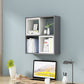 Manufactured Wood Wall Mounted Bookshelf Modern Bookshelf for Home 23.6"L x 7.9"W x 25.6"H Gray-White Clearhalo 'Bookcases' 'furn' 'furn_bookcases' 'Furniture' 'furniture_bookcases' 'kitchen' 'kitchen_bookcases' 'Living Room Furniture' 'Office Furniture' 4750490