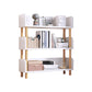 Manufactured Wood Etagere Bookshelf Modern Vertical Open Bookshelf 23.6"L x 9.4"W x 34.3"H White Clearhalo 'Bookcases' 'furn' 'furn_bookcases' 'Furniture' 'furniture_bookcases' 'kitchen' 'kitchen_bookcases' 'Living Room Furniture' 'Office Furniture' 4750508