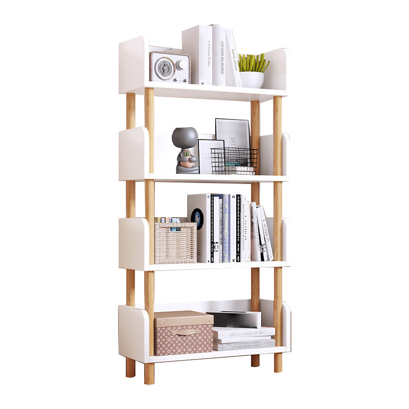 Manufactured Wood Etagere Bookshelf Modern Vertical Open Bookshelf 15.7"L x 9.4"W x 46.5"H White Clearhalo 'Bookcases' 'furn' 'furn_bookcases' 'Furniture' 'furniture_bookcases' 'kitchen' 'kitchen_bookcases' 'Living Room Furniture' 'Office Furniture' 4750509