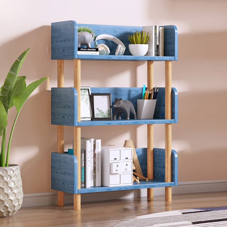 Manufactured Wood Etagere Bookshelf Modern Vertical Open Bookshelf 15.7"L x 9.4"W x 34.3"H Blue Clearhalo 'Bookcases' 'furn' 'furn_bookcases' 'Furniture' 'furniture_bookcases' 'kitchen' 'kitchen_bookcases' 'Living Room Furniture' 'Office Furniture' 4750518