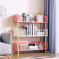 Manufactured Wood Etagere Bookshelf Modern Vertical Open Bookshelf 23.6"L x 9.4"W x 34.3"H White-Pink Clearhalo 'Bookcases' 'furn' 'furn_bookcases' 'Furniture' 'furniture_bookcases' 'kitchen' 'kitchen_bookcases' 'Living Room Furniture' 'Office Furniture' 4750524