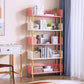 Manufactured Wood Etagere Bookshelf Modern Vertical Open Bookshelf 31.5"L x 10.2"W x 58.9"H White-Pink Clearhalo 'Bookcases' 'furn' 'furn_bookcases' 'Furniture' 'furniture_bookcases' 'kitchen' 'kitchen_bookcases' 'Living Room Furniture' 'Office Furniture' 4750528