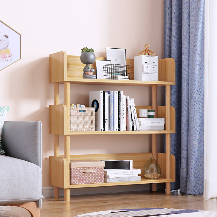 Manufactured Wood Etagere Bookshelf Modern Vertical Open Bookshelf 23.6"L x 9.4"W x 34.3"H Walnut Clearhalo 'Bookcases' 'furn' 'furn_bookcases' 'Furniture' 'furniture_bookcases' 'kitchen' 'kitchen_bookcases' 'Living Room Furniture' 'Office Furniture' 4750530