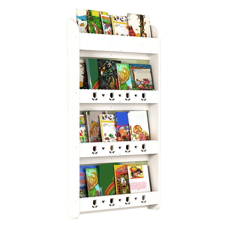 Contemporary Wall Unit Bookshelf Solid and Manufactured Wood Bookshelf 23.6"L x 4.5"W x 46.5"H White Clearhalo 'Bookcases' 'furn' 'furn_bookcases' 'Furniture' 'furniture_bookcases' 'kitchen' 'kitchen_bookcases' 'Living Room Furniture' 'Office Furniture' 4750558
