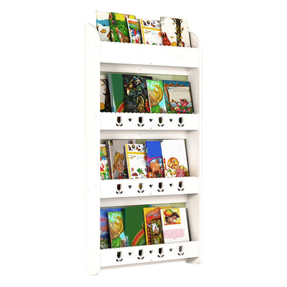 Contemporary Wall Unit Bookshelf Solid and Manufactured Wood Bookshelf 23.6"L x 4.5"W x 46.5"H White Clearhalo 'Bookcases' 'furn' 'furn_bookcases' 'Furniture' 'furniture_bookcases' 'kitchen' 'kitchen_bookcases' 'Living Room Furniture' 'Office Furniture' 4750558