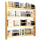 Contemporary Wall Unit Bookshelf Solid and Manufactured Wood Bookshelf 47.2"L x 4.5"W x 46.5"H Natural Clearhalo 'Bookcases' 'furn' 'furn_bookcases' 'Furniture' 'furniture_bookcases' 'kitchen' 'kitchen_bookcases' 'Living Room Furniture' 'Office Furniture' 4750563