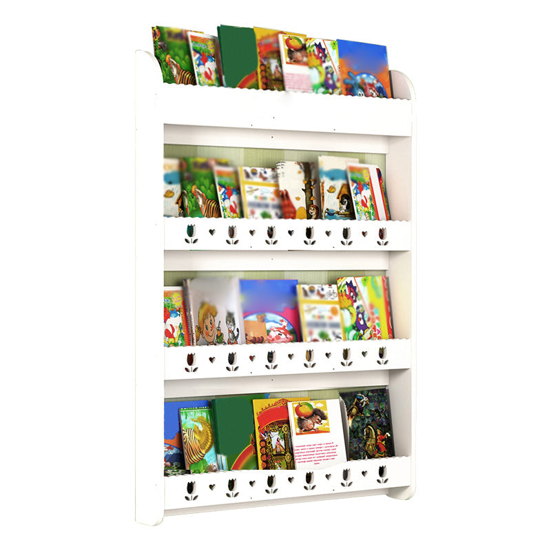 Contemporary Wall Unit Bookshelf Solid and Manufactured Wood Bookshelf 31.5"L x 4.5"W x 46.5"H White Clearhalo 'Bookcases' 'furn' 'furn_bookcases' 'Furniture' 'furniture_bookcases' 'kitchen' 'kitchen_bookcases' 'Living Room Furniture' 'Office Furniture' 4750569