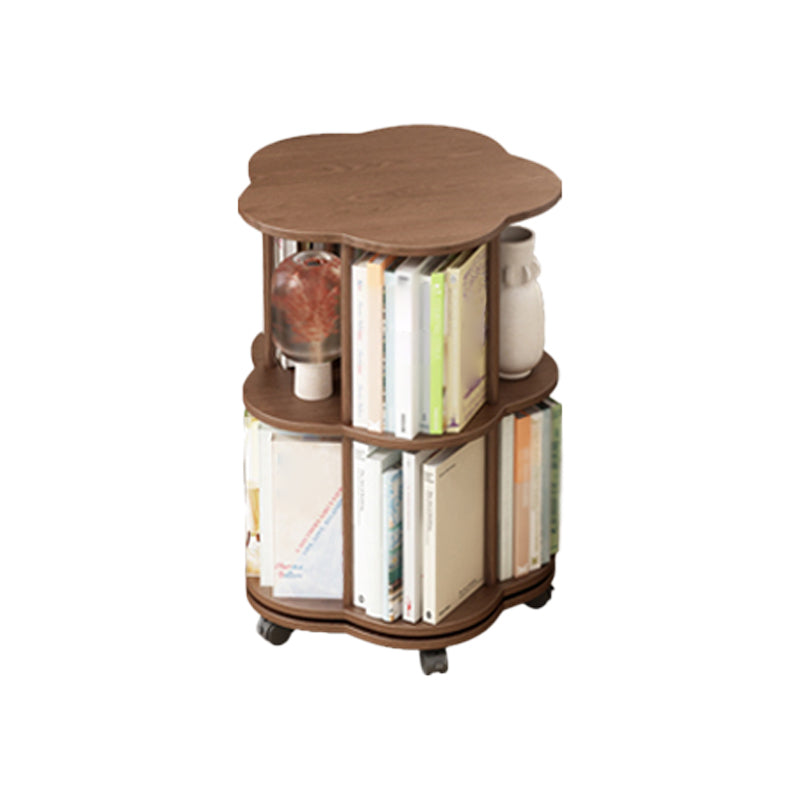 Solid Wood Bookshelf Contemporary Style Open Back Bookcase for Home Office Study Room Brown 18.9"L x 18.9"W x 27"H Clearhalo 'Bookcases' 'Furniture' 'furniture_bookcases' 'kitchen' 'kitchen_bookcases' 'Living Room Furniture' 'Office Furniture' 4750581