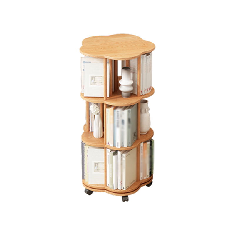 Solid Wood Bookshelf Contemporary Style Open Back Bookcase for Home Office Study Room Natural 18.9"L x 18.9"W x 38.6"H Clearhalo 'Bookcases' 'Furniture' 'furniture_bookcases' 'kitchen' 'kitchen_bookcases' 'Living Room Furniture' 'Office Furniture' 4750582