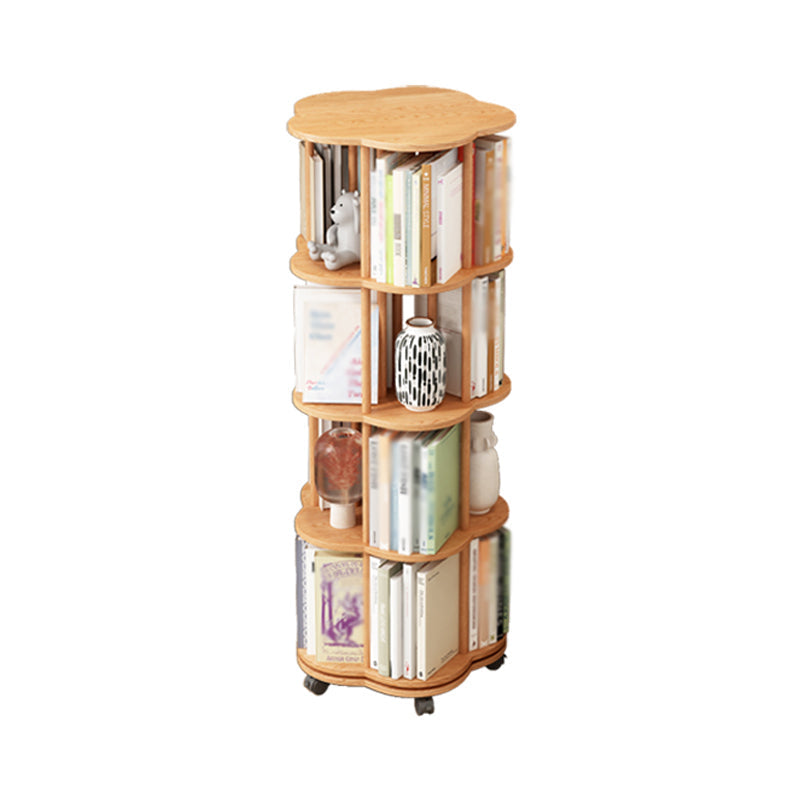 Solid Wood Bookshelf Contemporary Style Open Back Bookcase for Home Office Study Room Natural 18.9"L x 18.9"W x 50.2"H Clearhalo 'Bookcases' 'Furniture' 'furniture_bookcases' 'kitchen' 'kitchen_bookcases' 'Living Room Furniture' 'Office Furniture' 4750590