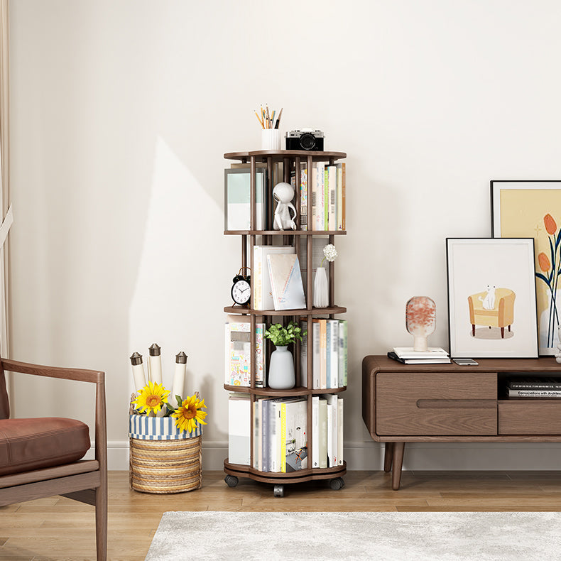 Solid Wood Bookshelf Contemporary Style Open Back Bookcase for Home Office Study Room Clearhalo 'Bookcases' 'Furniture' 'furniture_bookcases' 'kitchen' 'kitchen_bookcases' 'Living Room Furniture' 'Office Furniture' 4750596