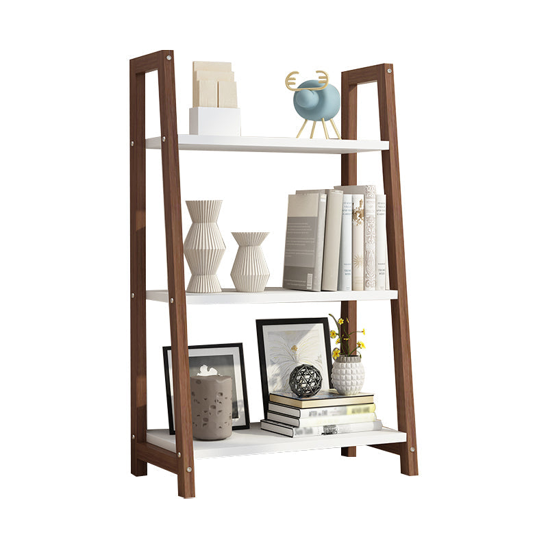 Scandinavian Style Bookshelf Open Back Bookcase for Study Room and Office 19.7"L x 11.8"W x 35.4"H Brown Clearhalo 'Bookcases' 'furn' 'furn_bookcases' 'Furniture' 'furniture_bookcases' 'kitchen' 'kitchen_bookcases' 'Living Room Furniture' 'Office Furniture' 4750610
