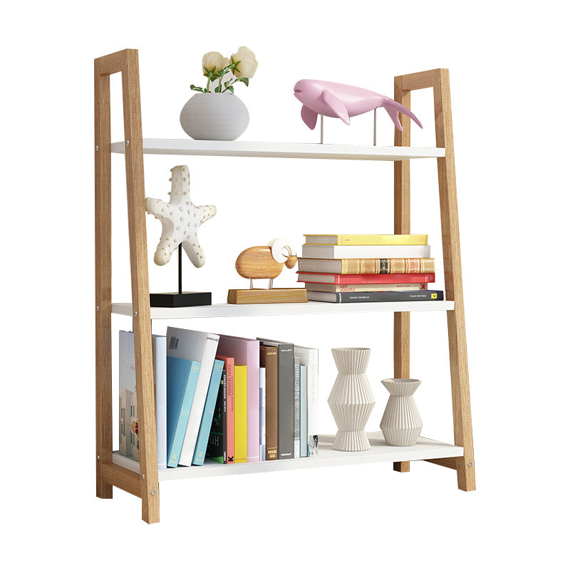 Scandinavian Style Bookshelf Open Back Bookcase for Study Room and Office 27.6"L x 11.8"W x 35.4"H Natural Clearhalo 'Bookcases' 'furn' 'furn_bookcases' 'Furniture' 'furniture_bookcases' 'kitchen' 'kitchen_bookcases' 'Living Room Furniture' 'Office Furniture' 4750612