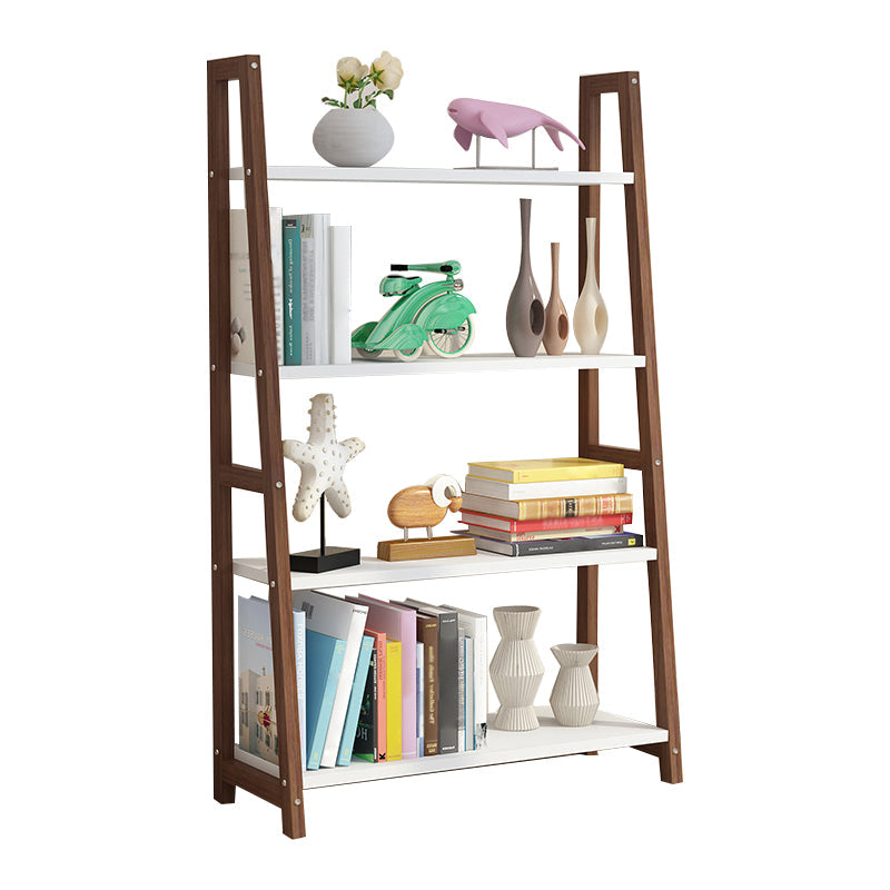 Scandinavian Style Bookshelf Open Back Bookcase for Study Room and Office 27.6"L x 11.8"W x 43.3"H Brown Clearhalo 'Bookcases' 'furn' 'furn_bookcases' 'Furniture' 'furniture_bookcases' 'kitchen' 'kitchen_bookcases' 'Living Room Furniture' 'Office Furniture' 4750614