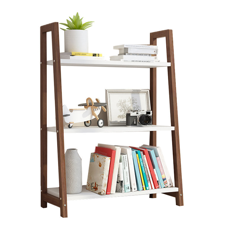 Scandinavian Style Bookshelf Open Back Bookcase for Study Room and Office 23.6"L x 11.8"W x 35.4"H Brown Clearhalo 'Bookcases' 'furn' 'furn_bookcases' 'Furniture' 'furniture_bookcases' 'kitchen' 'kitchen_bookcases' 'Living Room Furniture' 'Office Furniture' 4750615