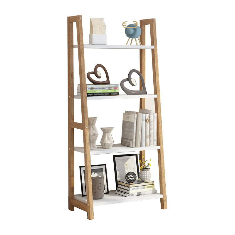 Scandinavian Style Bookshelf Open Back Bookcase for Study Room and Office 19.7"L x 11.8"W x 43.3"H Natural Clearhalo 'Bookcases' 'furn' 'furn_bookcases' 'Furniture' 'furniture_bookcases' 'kitchen' 'kitchen_bookcases' 'Living Room Furniture' 'Office Furniture' 4750618