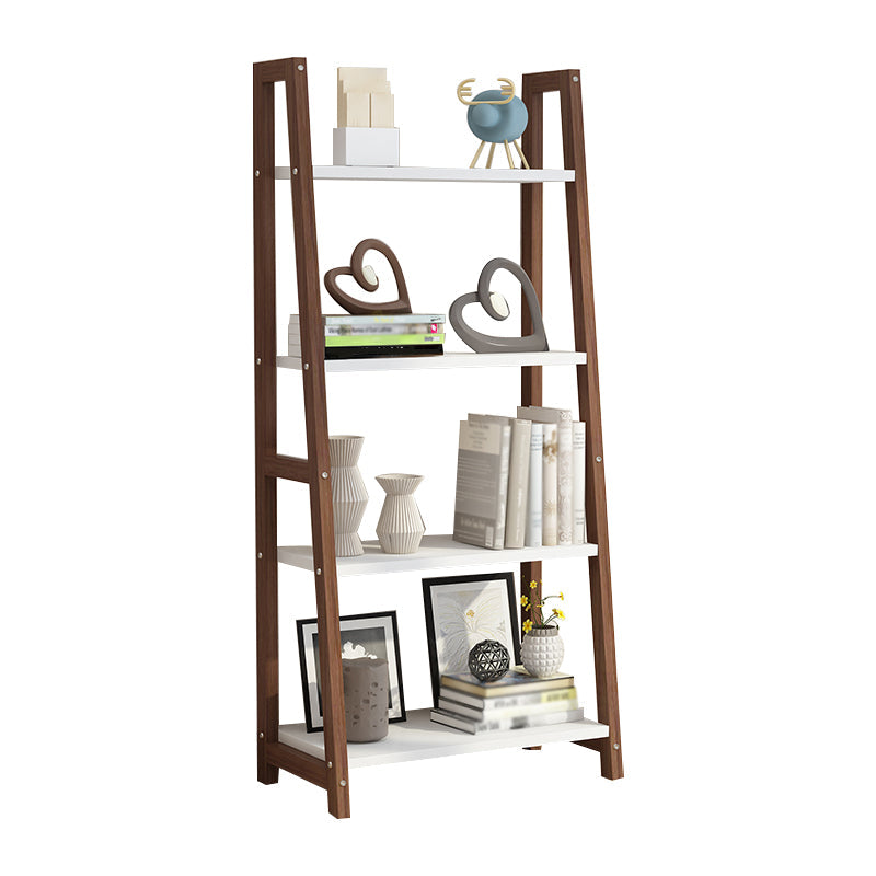 Scandinavian Style Bookshelf Open Back Bookcase for Study Room and Office 19.7"L x 11.8"W x 43.3"H Brown Clearhalo 'Bookcases' 'furn' 'furn_bookcases' 'Furniture' 'furniture_bookcases' 'kitchen' 'kitchen_bookcases' 'Living Room Furniture' 'Office Furniture' 4750619