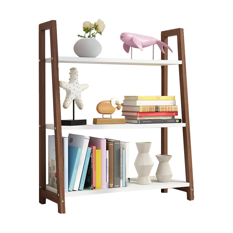 Scandinavian Style Bookshelf Open Back Bookcase for Study Room and Office 27.6"L x 11.8"W x 35.4"H Brown Clearhalo 'Bookcases' 'furn' 'furn_bookcases' 'Furniture' 'furniture_bookcases' 'kitchen' 'kitchen_bookcases' 'Living Room Furniture' 'Office Furniture' 4750621