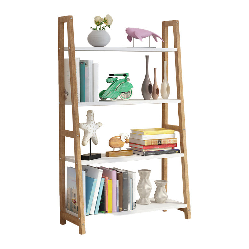 Scandinavian Style Bookshelf Open Back Bookcase for Study Room and Office 27.6"L x 11.8"W x 43.3"H Natural Clearhalo 'Bookcases' 'furn' 'furn_bookcases' 'Furniture' 'furniture_bookcases' 'kitchen' 'kitchen_bookcases' 'Living Room Furniture' 'Office Furniture' 4750623